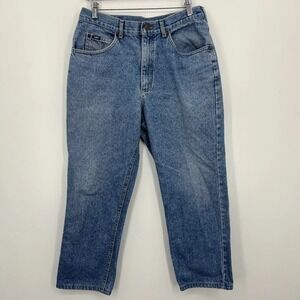Lee Jeans Men's Size 32 Blue Light Wash Fly Zip Vintage Made in USA 1990's